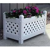 Planter: Large White Lattice