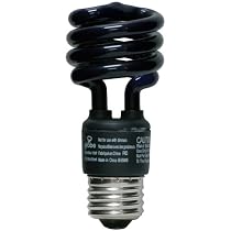 Globe 13-Watt Ultra-Mini Compact Fluorescent Spiral Bulb (60-Watt Incandescent Equivalent), Black Light, 3-Pack #37610