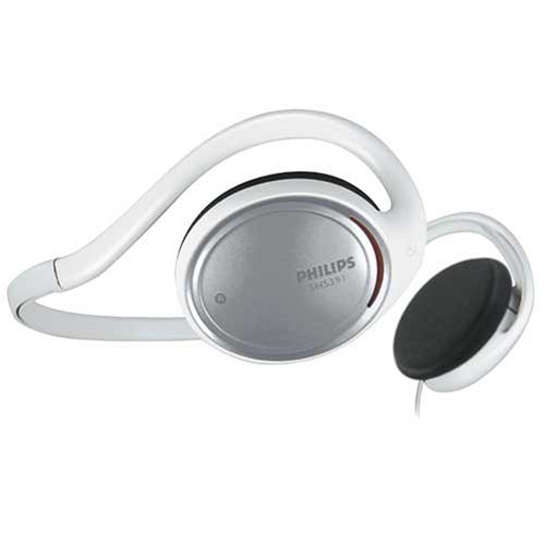 Philips SHS391 Behind-The-Head Headphone (White)