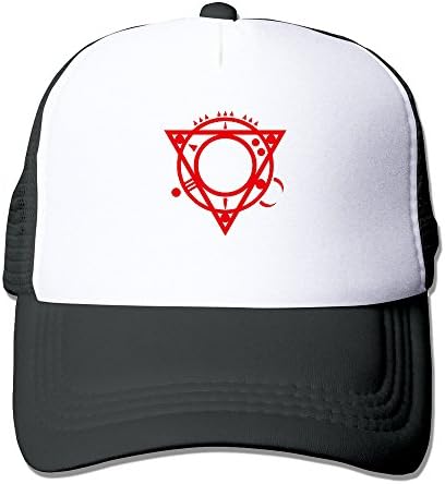 Occult Demon Symbol Red Black Adjustable Snapback Mesh Hat Unisex