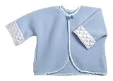 Fleece Jacket With Quilted Satin Cuffs - Blue :6-12 Months