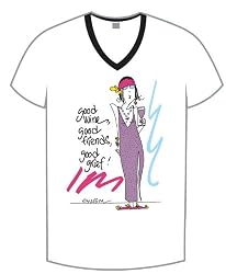 Good Wine Good Friends Good Grief - White Nightshirt in a Bag