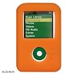 Creative Lab Zen V and V Plus 1GB 2GB 4GB Solid Color Silicone Skin Case Cover with Accessories Pack - Armband - Belt Clip - 6 Color Options, ORANGE+ARMBAND