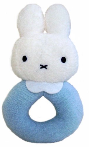 Childrens Toyshop  Toys : Miffy Loop Rattle Blue Rainbow Designs MF52842B