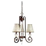 Kichler 42168HB Hanna 3-Light Chandelier - 21W in. Heritage Bronze