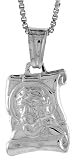 Sterling Silver Hollow Jesus on a Scroll Charm