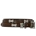 Pet Supplies : Rhinestone Bones Dog Collar - Brown, Medium (14-18 x 1W)