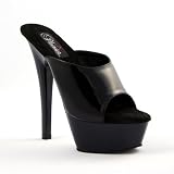 6 Inch Hot Evening Shoes Spike Heel Platform Sandal Shoes Black