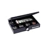 First Alert 3024F Locking Steel Box with Removable Cash Tray, Black
