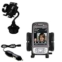 HTC TyTN II Auto Cup Holder with Car Charger - Uses Gomadic TipExchange