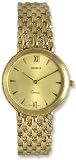 Geneve 14kt Solid Gold Mens Luxury Swiss Watch Gold Tone Dial Quartz 14k GW1200A