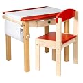 Guidecraft Art Table-and-Chair Set- Red