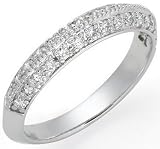 .31ctw Round Diamond 14k White Gold Wedding Band (SI1/2, I)