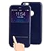 IPhone 6s Plus Case, IPhone 6 Plus Case, DDLBiz Smart Slide Magnet Flip Leather Cover Case for iPhone 6 Plus/6S Plus 5.5Inch (Dark Blue)
