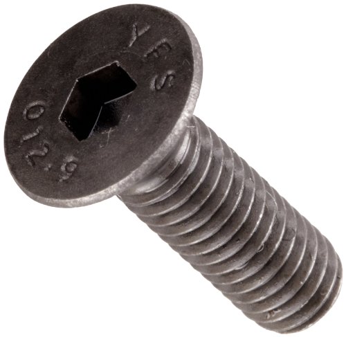 Black Oxide 12.9 Alloy Steel Flat Head Socket Cap Screw, Hex Socket Drive, M6-1.00, 20 mm Length (Pack of 100)