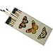 Botanical Butterfly European Design Large Decorative Matches, Pack of 3