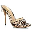 Penthouse Women's PH459-TAYLOR, 4.5" Unit with 1/2" Platform, Faux Fur Mule Sandal.