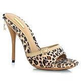 Penthouse Women's PH459-TAYLOR, 4.5 Unit with 1/2 Platform, Faux Fur Mule Sandal.
