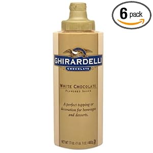 Ghirardelli Chocolate Flavored Sauce, White Chocolate, 17-Ounce Bottles (Pack of 6)