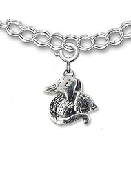 Sterling Silver Sleeping Cat Angel Charm for Charm Bracelet by The Magic Zoo