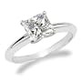 14k white gold Princess Cut Solitaire Diamond Engagement Ring (3/4 ct, H - I Color, SI Clarity)