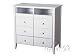 Beautiful TV Console in White Finish Chest Acs 009168