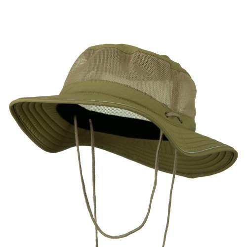 Big Size Talson UV Mesh Bucket Hat - Khaki