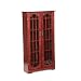 Media Storage Cabinet Windowpane Doors in Cherry Finish image 1