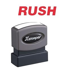 Rush Ink Stamp, 1/2x1-5/8, Red Ink