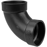 NIBCO 5807 Series ABS DWV Pipe Fitting, 90 Degree Elbow, Hub