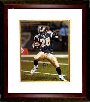 Marshall Faulk Autographed/Hand Signed St. Louis Rams 16x20 Photo Custom Framed- Faulk Hologram
