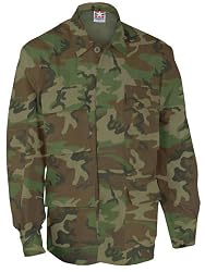Woodland Camo Poly / Cotton Twill BDU Coat