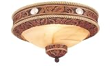 Monte Carlo MC138WI Western Bowl Light Kit, Weathered Iron finish, Includes Three 60-Watt Incandescent Candelabra Bulbs