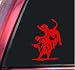 Bull Rider Riding Rodeo Vinyl Decal Sticker - Red
