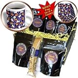 Lee Hiller Designs Holidays Halloween - Halloween Jack-o-Lanterns, Ghosts, Witches Hats, Spider Webs on Purple - Coffee Gift Baskets - Coffee Gift Basket