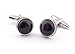Super Shiny Swarovski Crystal The Black Opal Circular Cufflinks Elegant Style