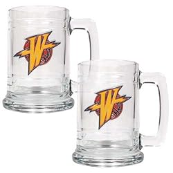 Golden State Warriors NBA 2pc 15oz Glass Tankard Set - Primary Logo by Great American Products
