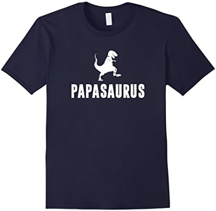 Men's Papasaurus T-Shirt for Fathers Day 2016 Gift Shirt Large Navy