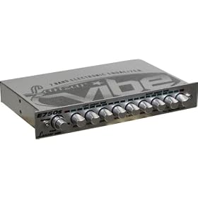 Lanzar VIBE750S Vibe Half DIN In-Dash 7 Band Rotary Pre-Amp Equalizer