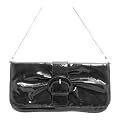 Buckle Detail Fashion Clutch Bag Patent Black