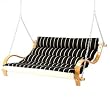 Hatteras Hammocks The Artist Deluxe Cushioned Double Swing - Classic Black Stripe