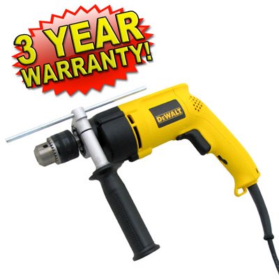 DeWalt Handheld Power Hammer Drill Portable Heavy Duty Hammerdrill with Side Handle (Storage Case Included)