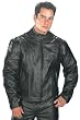 Xelement Mens Classic Premium Top Grade Leather Speedster Motorcycle Jacket wit
