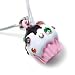 Light Pink Silver Cupcake Birthday Charm Necklace