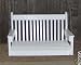 4 Foot White Painted High Back Porch Swing with Chain