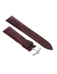20mm Unisex Genuine Leather Watch Band Strap Bracelet Dark Brown Fashion
