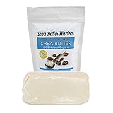 1lbs Organic Shea Butter - Pure & Unrefined Grade A, Ivory African Raw Shea Butter With DIY Skin Care Recipes for Skin, Hair, Stretch Marks - Best for Making Creams, Lotions and Moisturizers - Best For Dry or Acne-Prone Skin, Eczema, Anti-Aging Agent & Nourishes Your Skin - No Additives OR Artificial Preservatives - Ethically Traded 1lbs. (16oz)