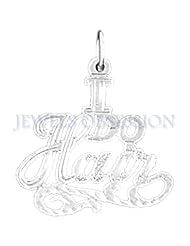 Rhodium-Plated 925 Sterling Silver "I Do Hair" Pendant