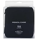 Global Art Materials 72-Piece Leather Pencil Case, Black