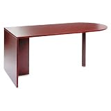 Alera Valencia Series D-Top Desk, 72w x 36d x 29-1/2h, Mahogany